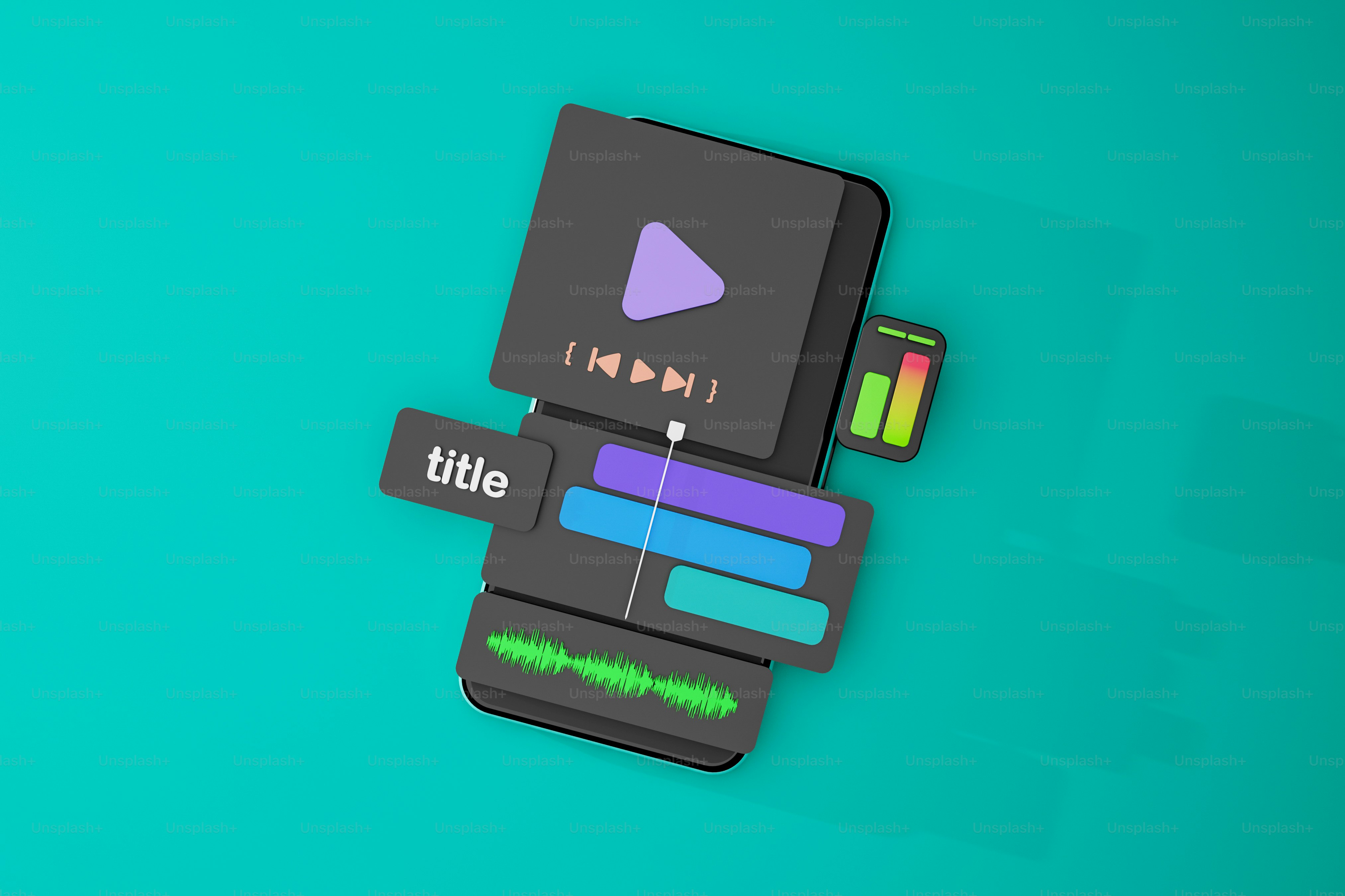 Video editing on mobile concept